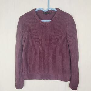 Rag and Bone purple speckled ribbed sweater Size XS womens Cozy Grunge Classic
